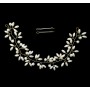 Accesoriu modern pentru decor par WED33BB Auriu cu Perle de 30cm + 2 agrafe